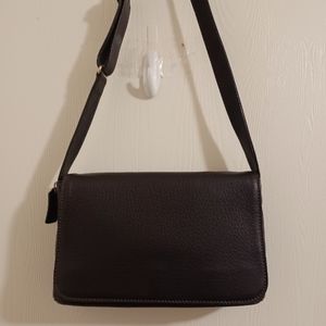COACH BROWN LEATHER SHOULDER BAG